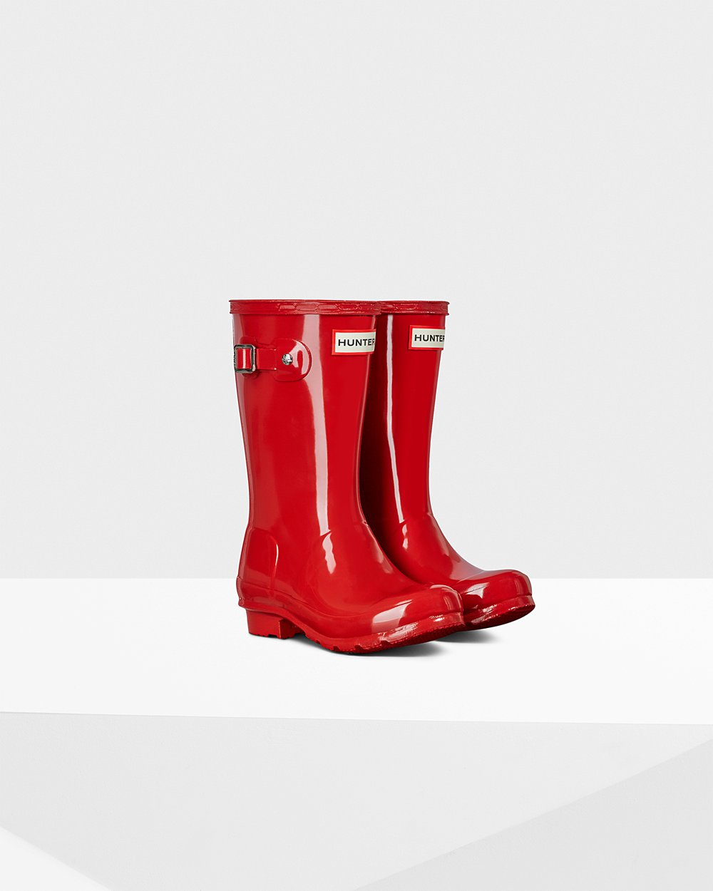 Bottes de Pluie Hunter Original Grands Gloss Enfant Rouge ENISBXW-48